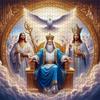 1000pcs/Puzzle Game for Endurance And Logic Training - Exquisite Puzzle - (Holy Father, Son, Holy Spirit, Heavenly Icon) Suitable for Living Room Deco