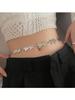 1pc Women's Star Chain Waist Chain, Fashion Versatile JK Skirt Waistband, Pentagram Pants Chain Summer School Fall, Autumn, Halloween