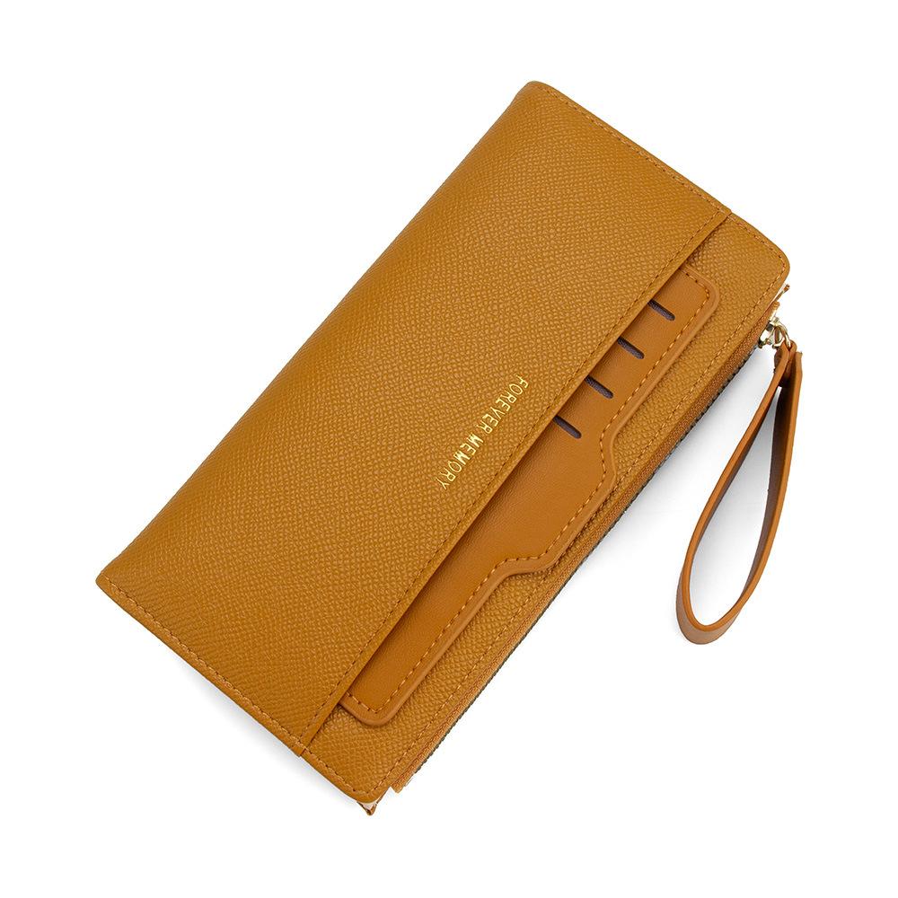 Stylish and Simple Women's Long Wallet with Draw Card, Two Fold Zipper, Change Bag, Card Bag, Wallet.