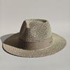 Handgeweven Hoed Veer Accessoire Mannen Breedgerande Panama Jazz Hoed Buiten Zonbescherming Stro Hoed Unisex Stijl voor Lente & Zomer
