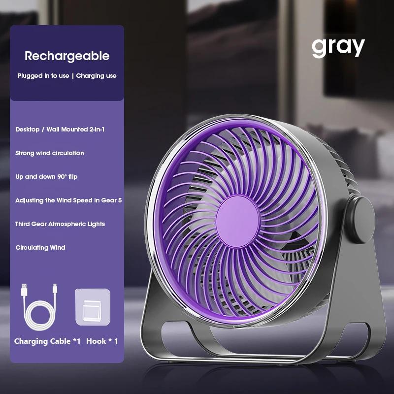 Multifunctional Electric Fan Circulator 5-speed Adjustable Portable Home Quiet Ventilator Desktop Wall Ceiling Fan Air Cool Fan
