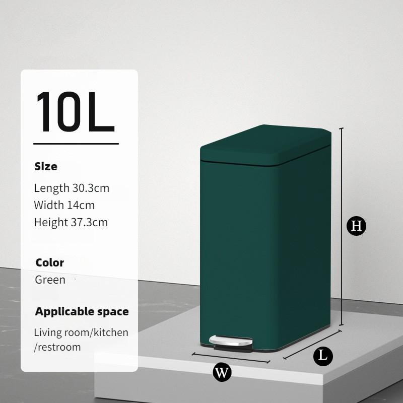 Household Stainless Steel Garbage Can Foot Operated Bathroom Waste Bin Kitchen Living Room Garbage Storage Bucket