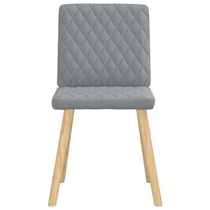 VidaXL Dining Chairs Set of 6 Light Grey Fabric 3315491