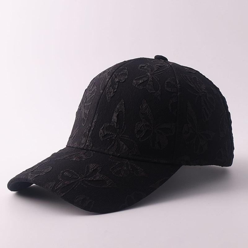 New small fresh sticker butterfly baseball cap women's European and American fashion fine diamond printing sunshade cap
