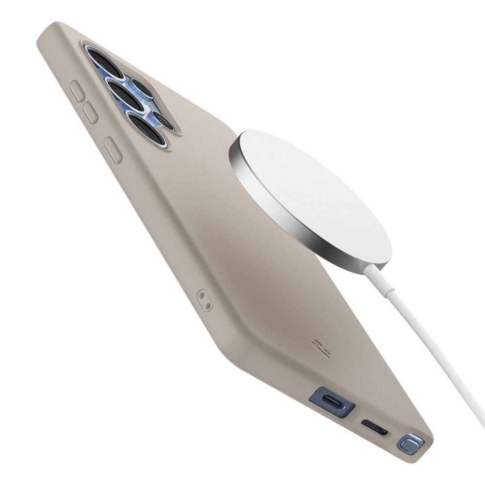 Spigen Silicone Fit Mag Magsafe Galaxy S25 Ultra Natural Titanium