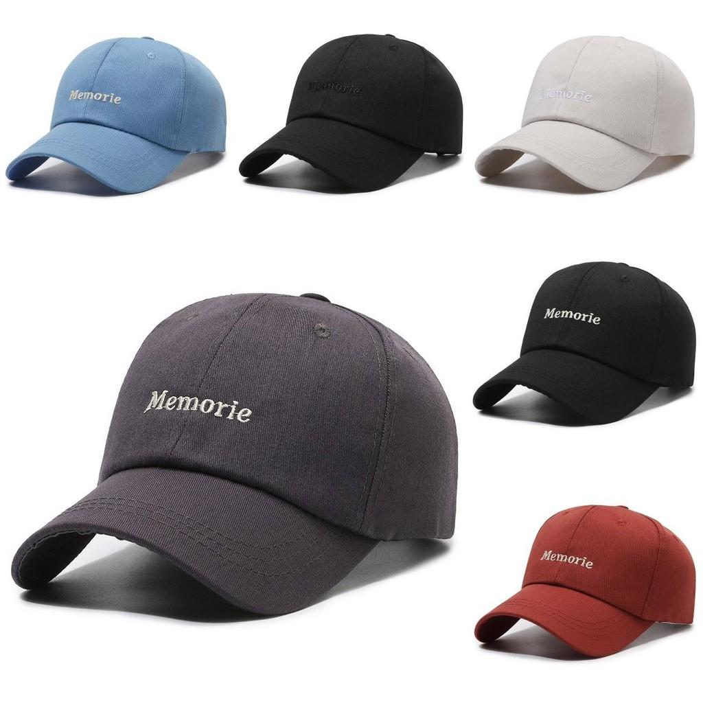 Letter Memorie Embroidered Baseball Cap Round Top Breathable Hat Gift Adjustable