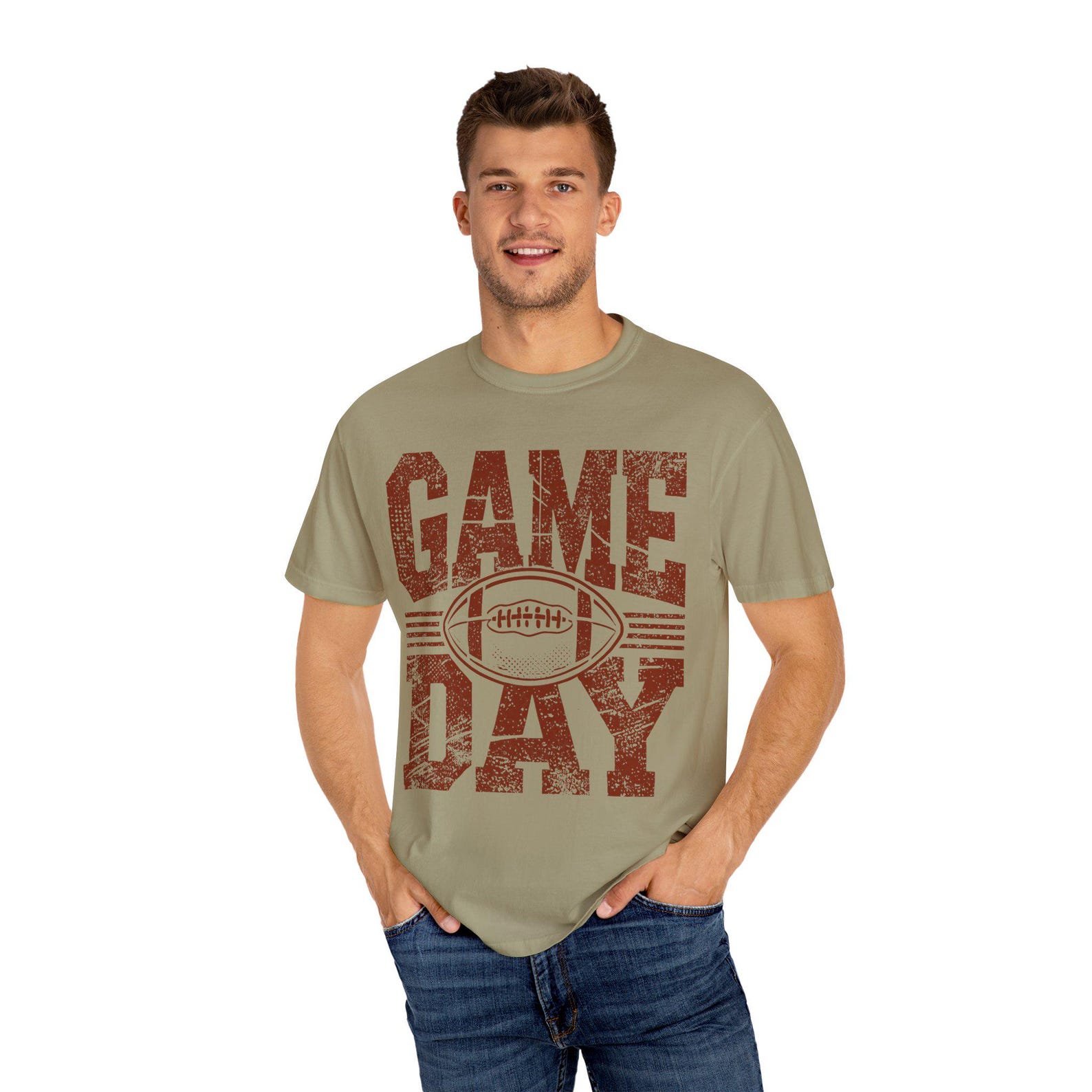 Unisex Football Game Day T-Shirt, Garment-Dyed Cotton 2XL