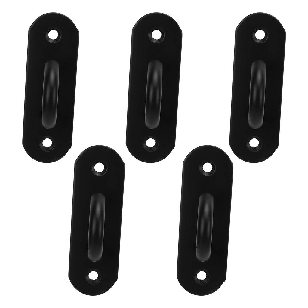 5pcs Ceiling Hook Pad Thickened Black Stainless Steel Baking Painting Fixing Eye Pad for Swing