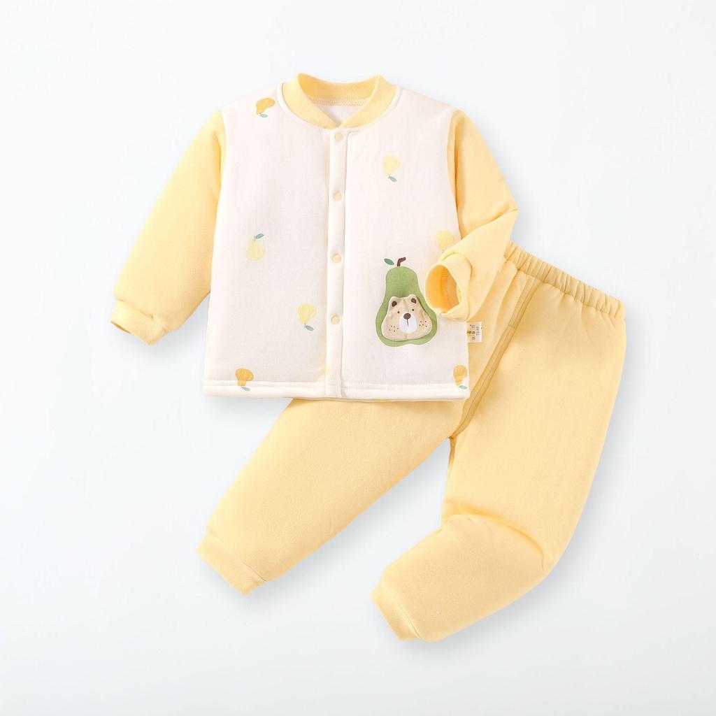 Autumn Winter Padded Baby Clothes Set for Boys & Girls - Warm Cotton Separates