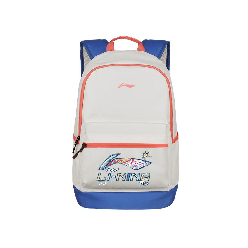 New LiNing Polyester Backpack Regular Unisex White Blue ABSV313-39