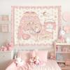 Kawaii Heimdekoration Wandbehang Wandteppich Anime Rosa Mädchen Wandteppich Wand Schlafzimmer Hintergrund Dekor Niedliche Mode Dame Wandteppiche