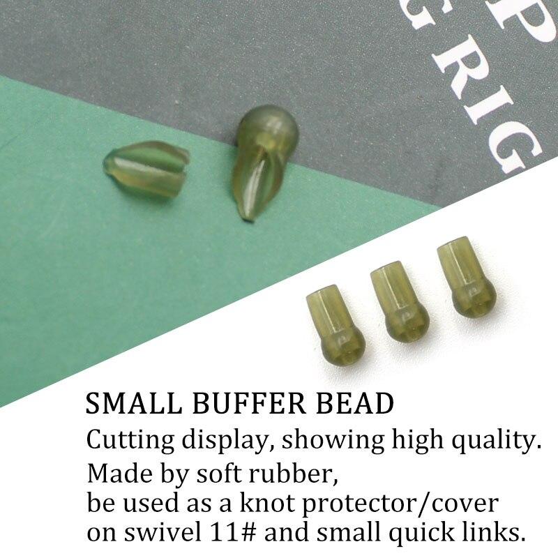 Carp Fishing Accessories Small Buffer Beads Fit For Fishing Swivel 11 Stop Beads Carp Hair Rigs Anti Tangle Connector Tackle