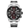 Men'S Watch Business Sports Multifunctional Chronograph Steel Belt Quartz Watch 2063
