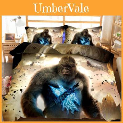 High Definition Digital Print Bed Sheet Set For American Size Beds Modern Simple Style