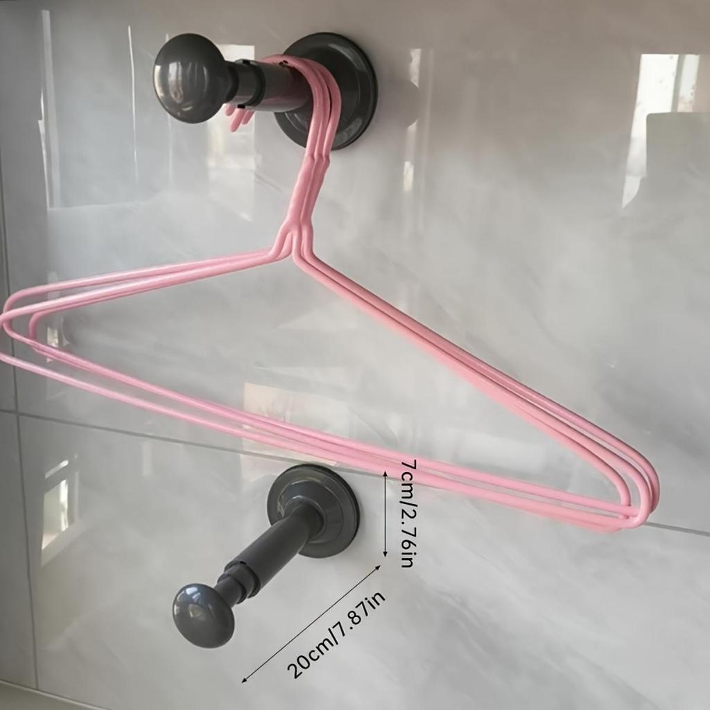 Two Commercial Clothes Hanger Storage Racks, Adjustable Length, No Need for Punching, Solid Material, Simple Style, Saving Space. Household Hangers