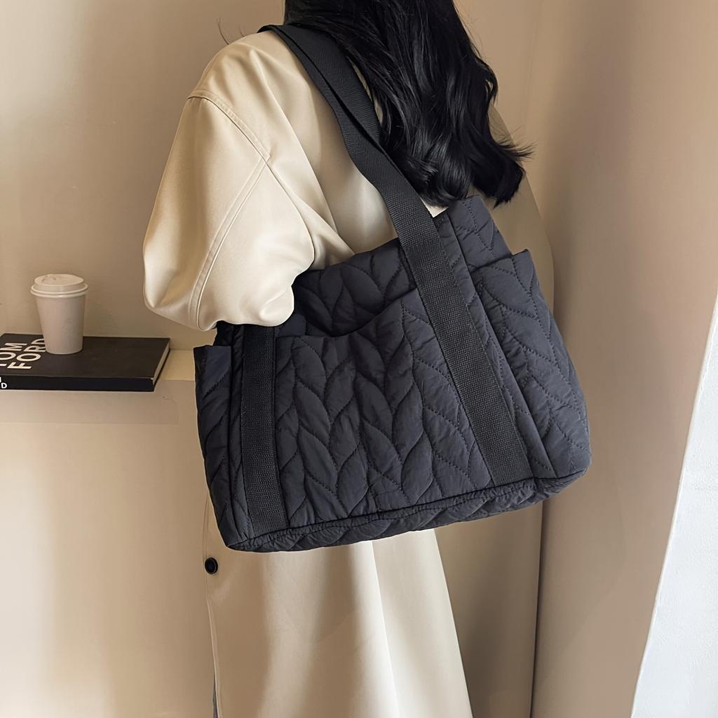 Minimalist Women's Shoulder Bags Large Capacity Multiple Pocket Tote Bag Daily Commuting Handbag For Women