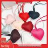 Creative Heart Leather Ornaments for Luggage, DIY Accessories, and Cute Keychain Pendants