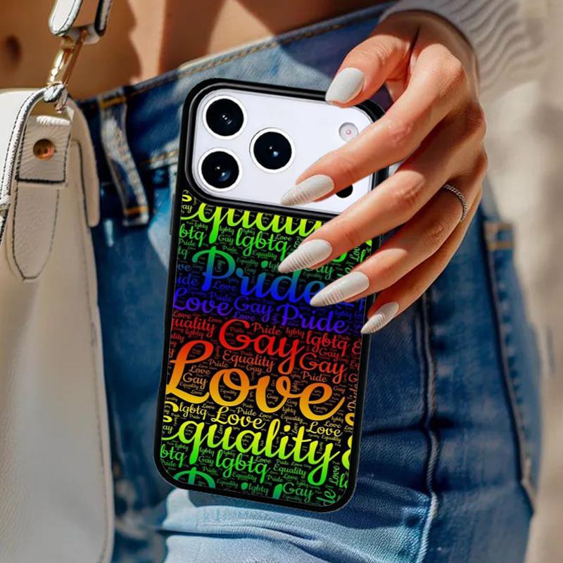 

LGBT Pride Love Phone Case For iPhone 17 Air 14 15 13 12 Max Cover For Apple 16e 11 Pro Max Plus Coque iPhone 15plus