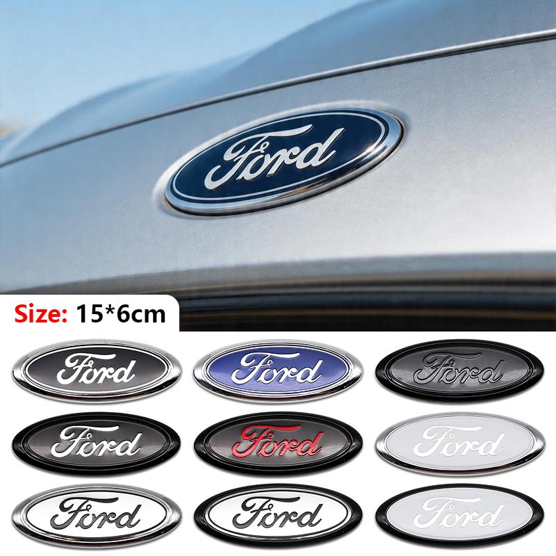 KLYC3 15cm Car Front Rear Trunk Emblem Badge Cover Decal Sticker for Ford Focus Mondeo EcoSport Ranger Fiesta Kuga Auto Accessories