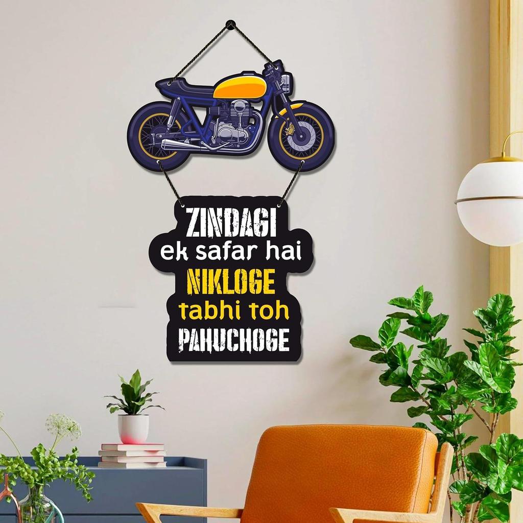 Dekoratives Wandbehang Holz Kunst Dekoration Artikel Für Zuhause | Büro (Bullet Bike),