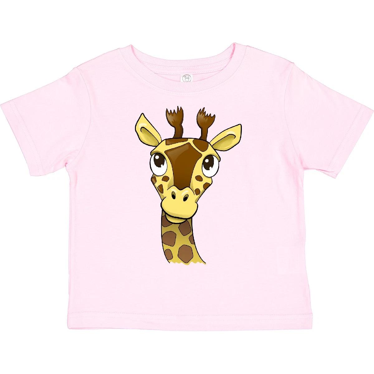 

Inktastic Cute Giraffe Toddler kids boys T-Shirt Animals Spots Wild April Ears Fun Loves 100