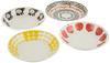 Finlayson Hauska and Curry Plate Set 22cm 4cm Nordic Floral Perfect Gift for and Dishwasher Made In Pasta, Stew, (4 Designs), Diameter, Deep, Design,