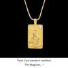 Nordic Solomon Tarot Card Necklace: Trendy Punk Hip Hop Style with Diamond Square Choker for Men and Women