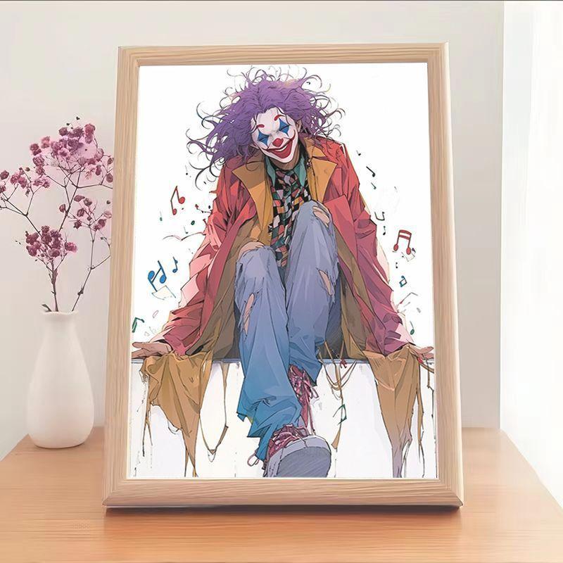 

Рамка для картины с изображением клоуна, практичный подарок, художественная декоративная подставка, рамка для книжной полки 7 inch