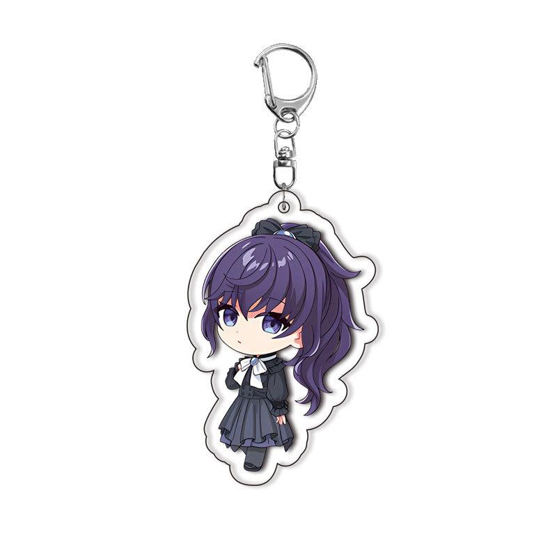 World Project Acrylic Keychain Game Related Products Girl Gift Key Rings Souvenir Cute Pendant