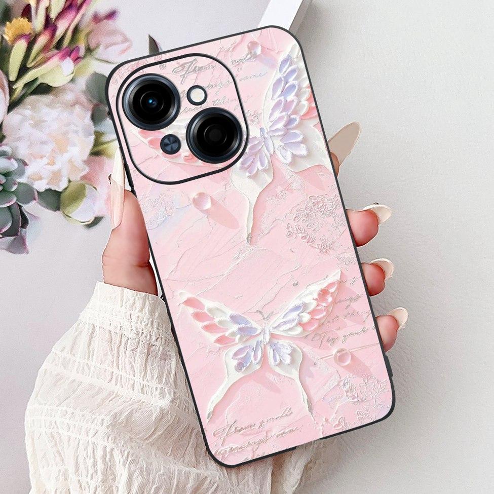 6.67'' For Tecno Spark Go 1 Case Pop 9 Cover Cute Cat Cartoon Fashion Butterfly Boy Girl Back Cover For Tecno Pop 9 Phone Case