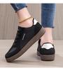 Leichte Frühlings-Freizeit-Damenschuhe in einfarbiger deutscher Stilrichtung, vielseitig, weiß
