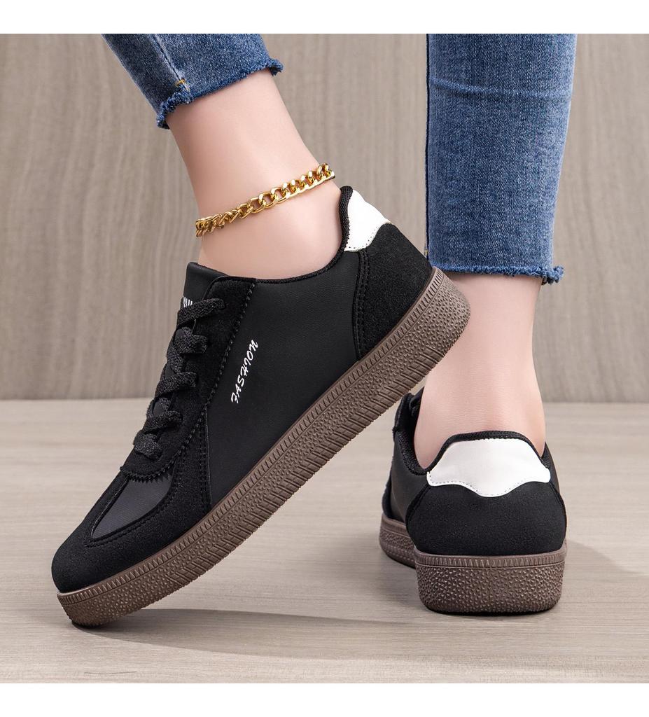 Leichte Frühlings-Freizeit-Damenschuhe in einfarbiger deutscher Stilrichtung, vielseitig, weiß