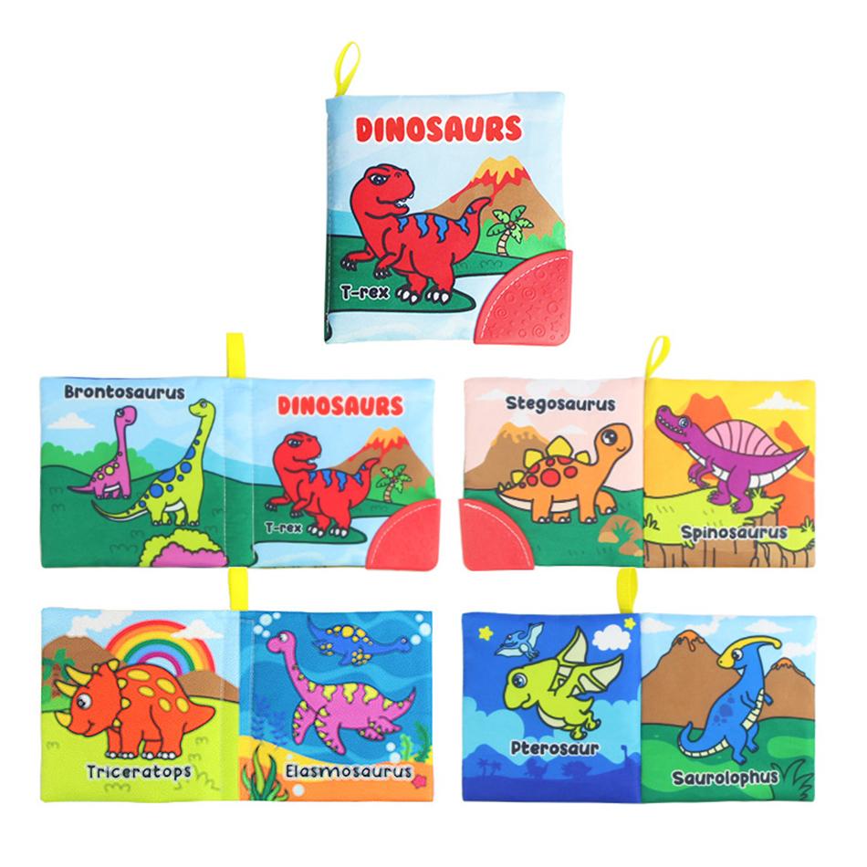 Baby Soft Cloth Books Baby Intelligence Development Learning Book with Teether Rustle Sound Cognition Educational Toys for Baby