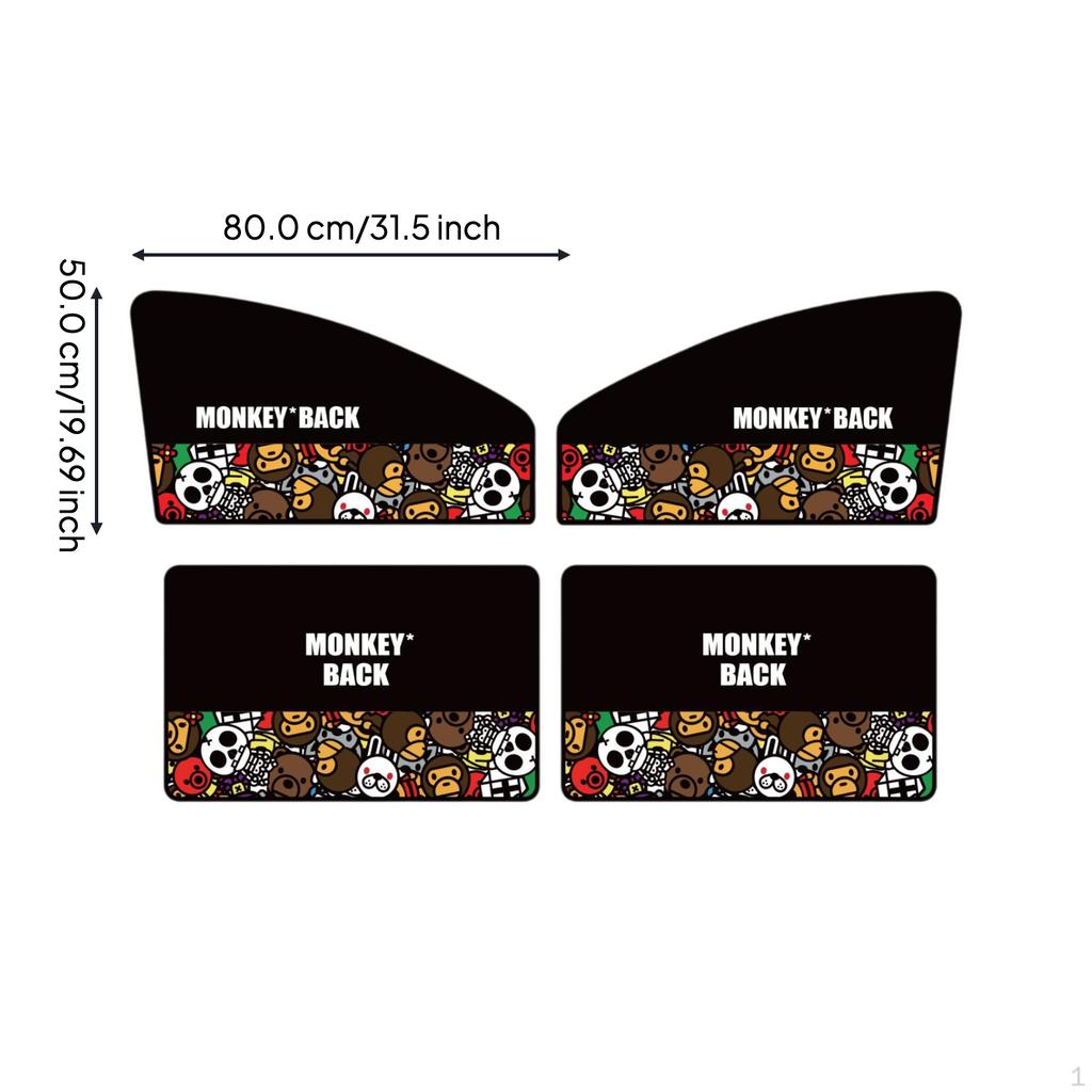 Car Window Sun Shield, Attachable Darkening Screen, Sunlight Protection, Privacy Deep Sea Treasure
