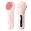 Facial Cleansing Brush, Silicone Face Scrubber with Heat and Vibration 5 Speeds, Waterproof Rechargeable Electric Face Scrub Bru