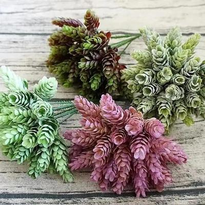 1 Stück 30 Köpfe Künstliche Kleine Ananas Plastik Baumblätter Flores Blumen DIY Hochzeit Heimdekoration Pflanze Grünes Blatt
