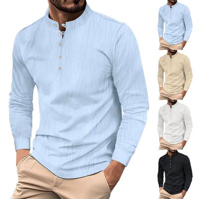 חולצה מזדמנת עם שרוולים ארוכים לגברים