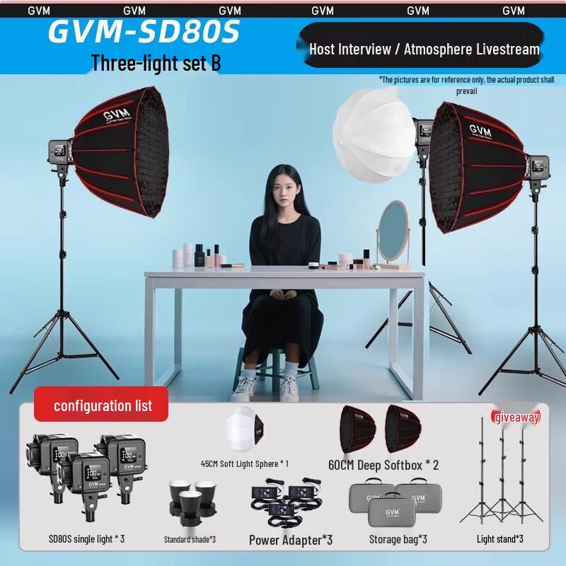 

GVM SD80S RGB Bi-Color LED Video Light Kit