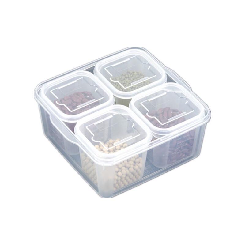 Commercial 4-Compartment Plastic Food Sample & Storage Boxes