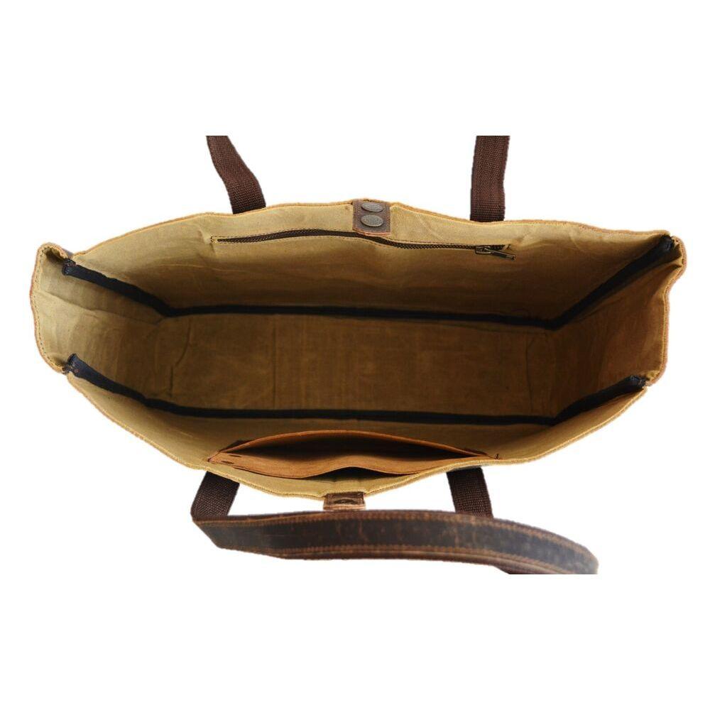 Women Real Genuine Brown Leather Tote Shoulder Handmade Bag Casual Travel Purse