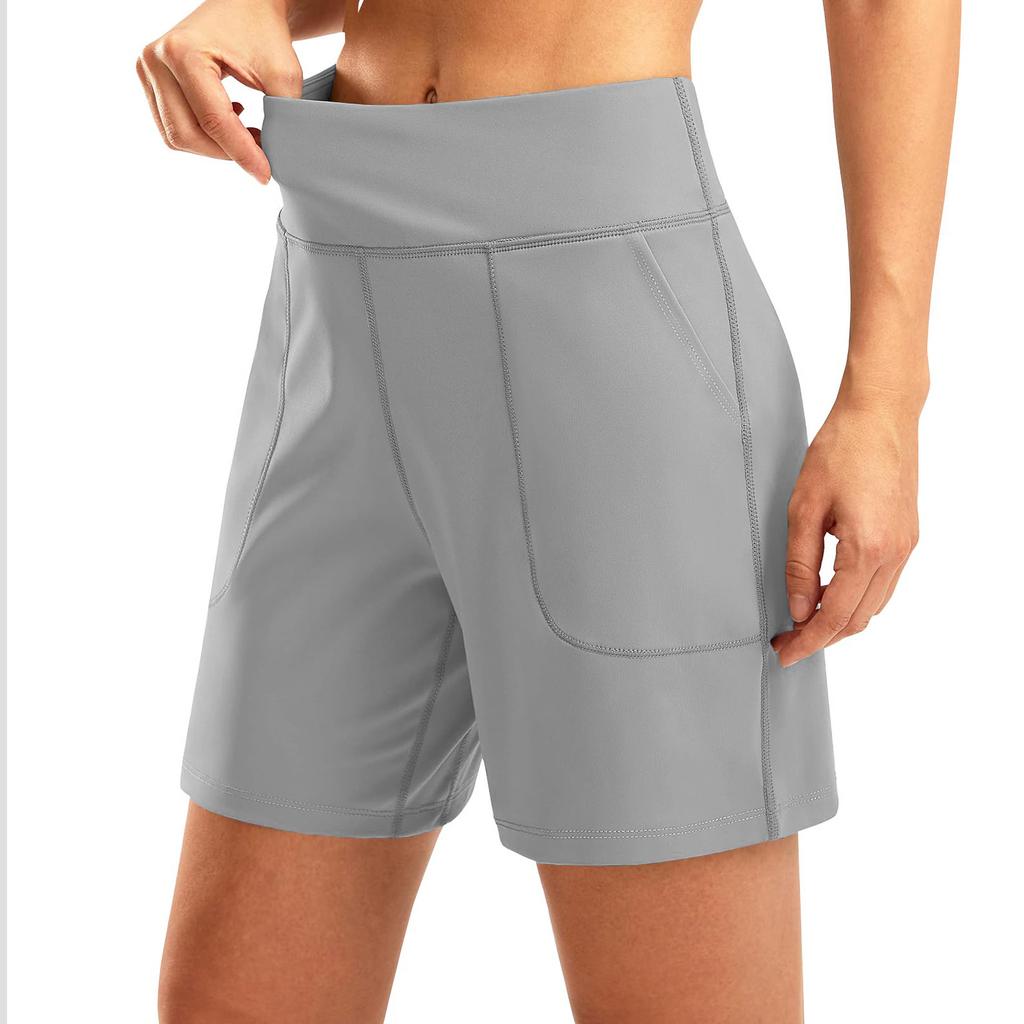 High-waisted Casual Sports Shorts Women's Loose Large-sized Quick-drying Capri Shorts Summer Fitness Breathable Outerwear Yoga Shorts