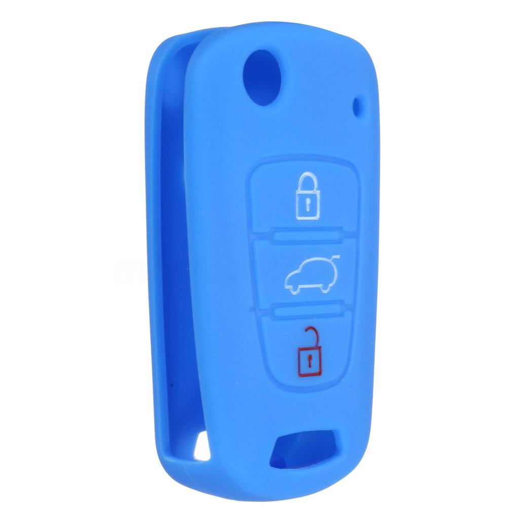 Silikonový 3B dálkový kryt Flip Key Fob Case pro Kia Sportage Soul Optima Sea Blue