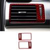 2Pcs Red Carbon Fiber Interior Side Air Vent Outlet Cover Trim For Honda Accord