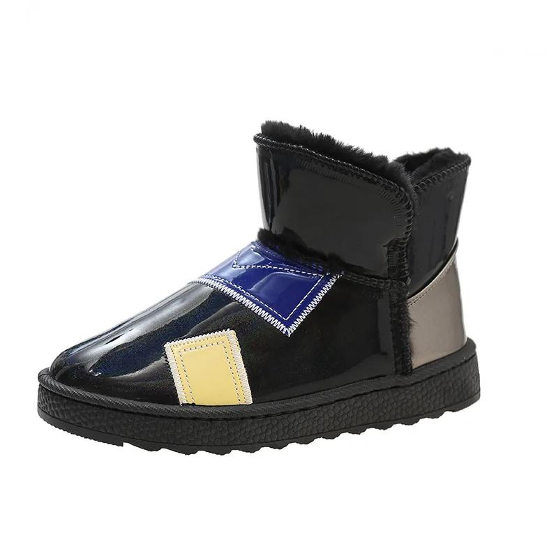 Fashion Chunky Platform Fur Black Round Toe Ankle Shoes For Women White Womens Snow Boots On Slip High Quality Offer Trend 2024 Booties