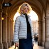 Lightweight Womens Short Down Jacket 2026 Fall Thin Puffer Coat No Hood Regular Fit 85-90% Duck