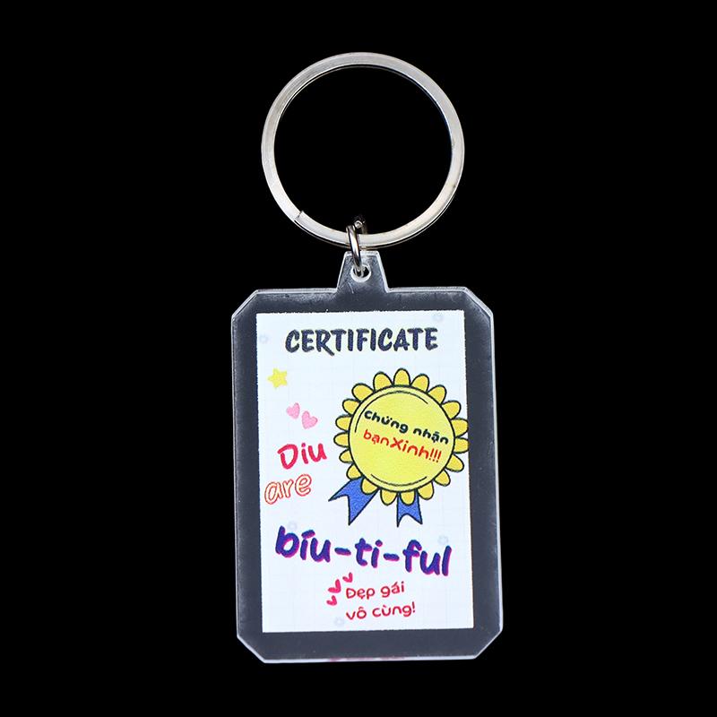 Kreativer Text Acryl Schlüsselanhänger Klar Flacher Schlüsselring Anhänger Für Tasche Rucksack Hängende Dekoration Autoschlüsselhalter Beste Freundin Geschenke
