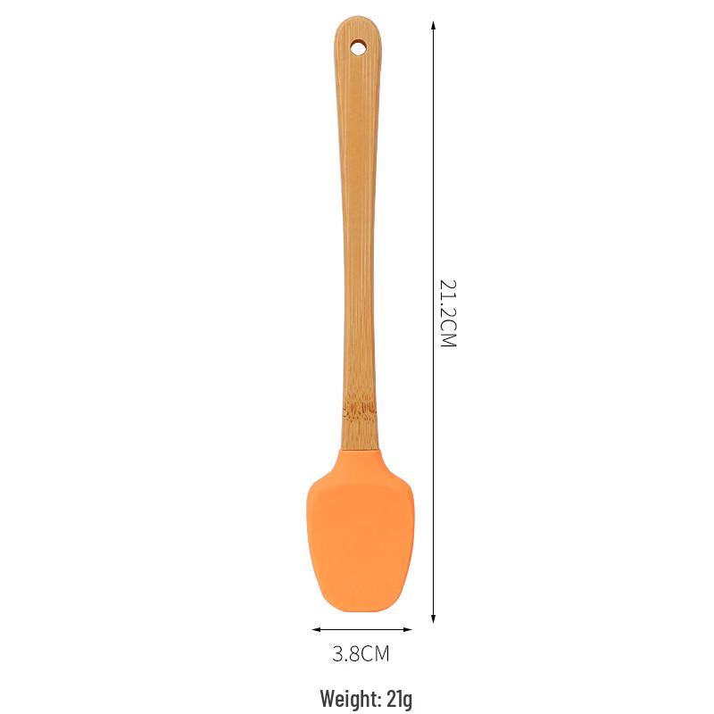 Silicone Baking & Cooking Utensil Set with Bamboo Handle