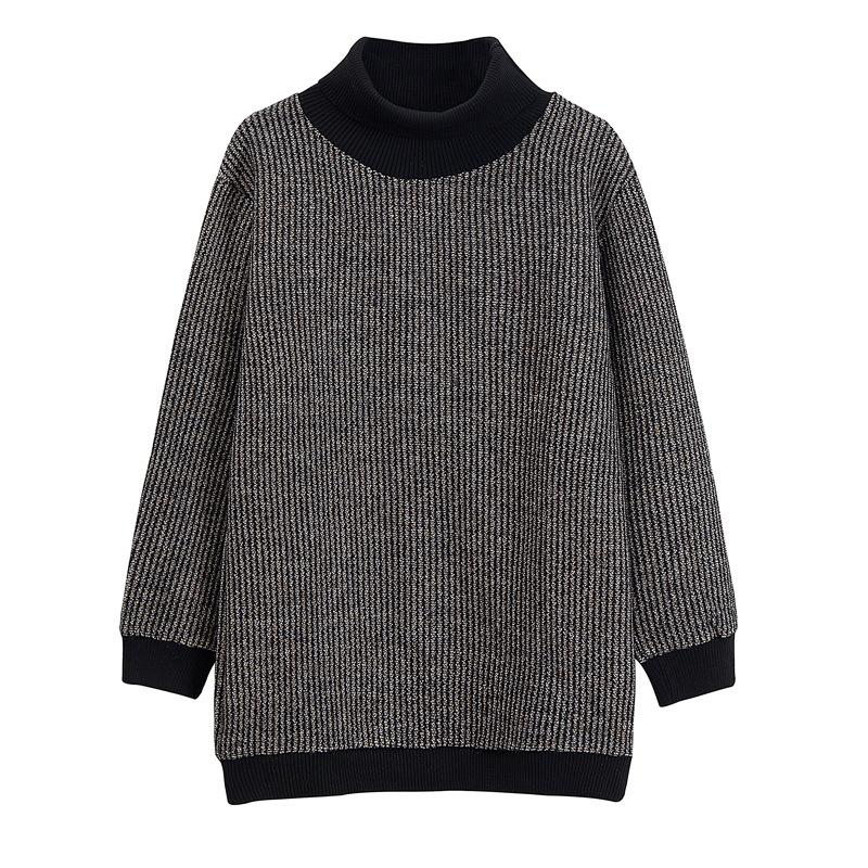 Women S Plus Size Thick Fleece High Neck Pullover Sweatshirt Mid Length