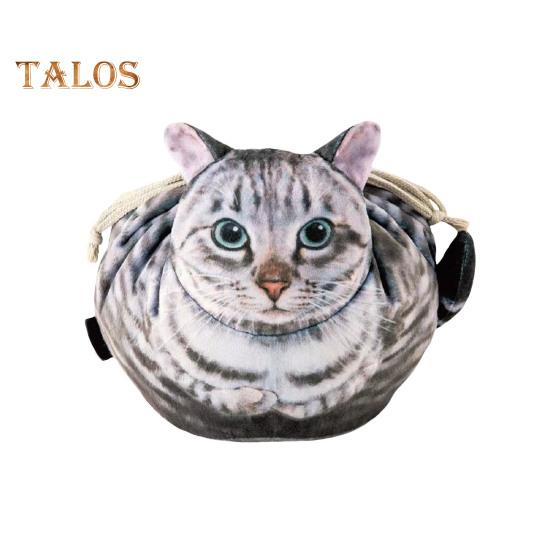 Сумка для хранения одежды обуви полотенец в форме кошки складная многоразовая сумка-ведро с застежкой-шнурком органайзер для хранения всякой всячины серый 1594₽