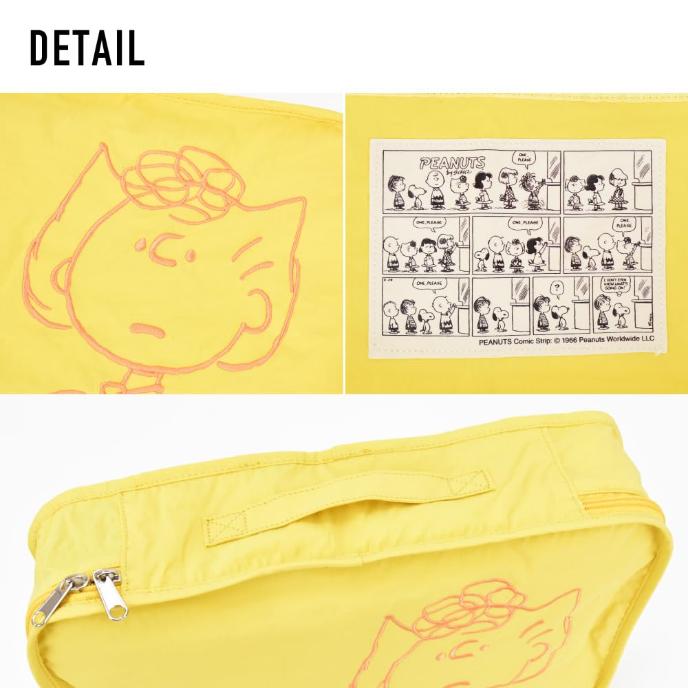Storage travel mesh storage face school cute Sally [Snoopy] pouch, pouch, bag, organize, embroidery, women's, men's, travel, trip, adult, student,